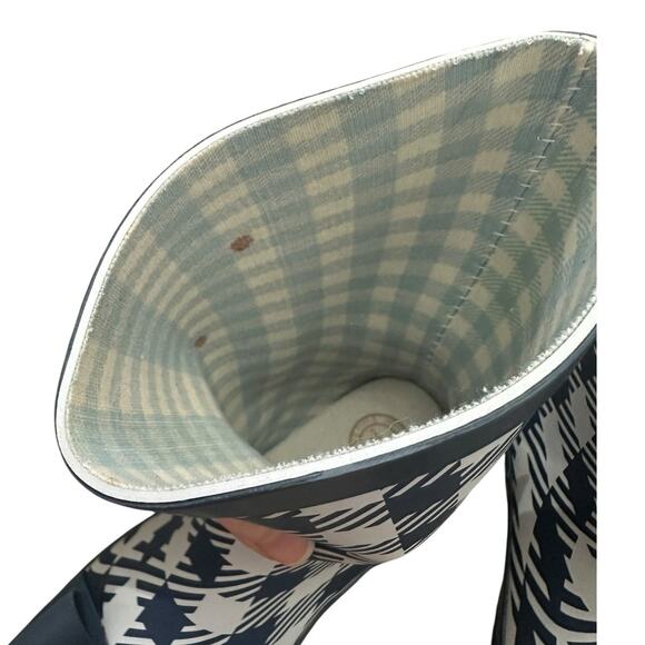 WHIM & WANDER by SWEETHONEY Navy Check Bow Rain Boots 1 - Picture 7 of 8